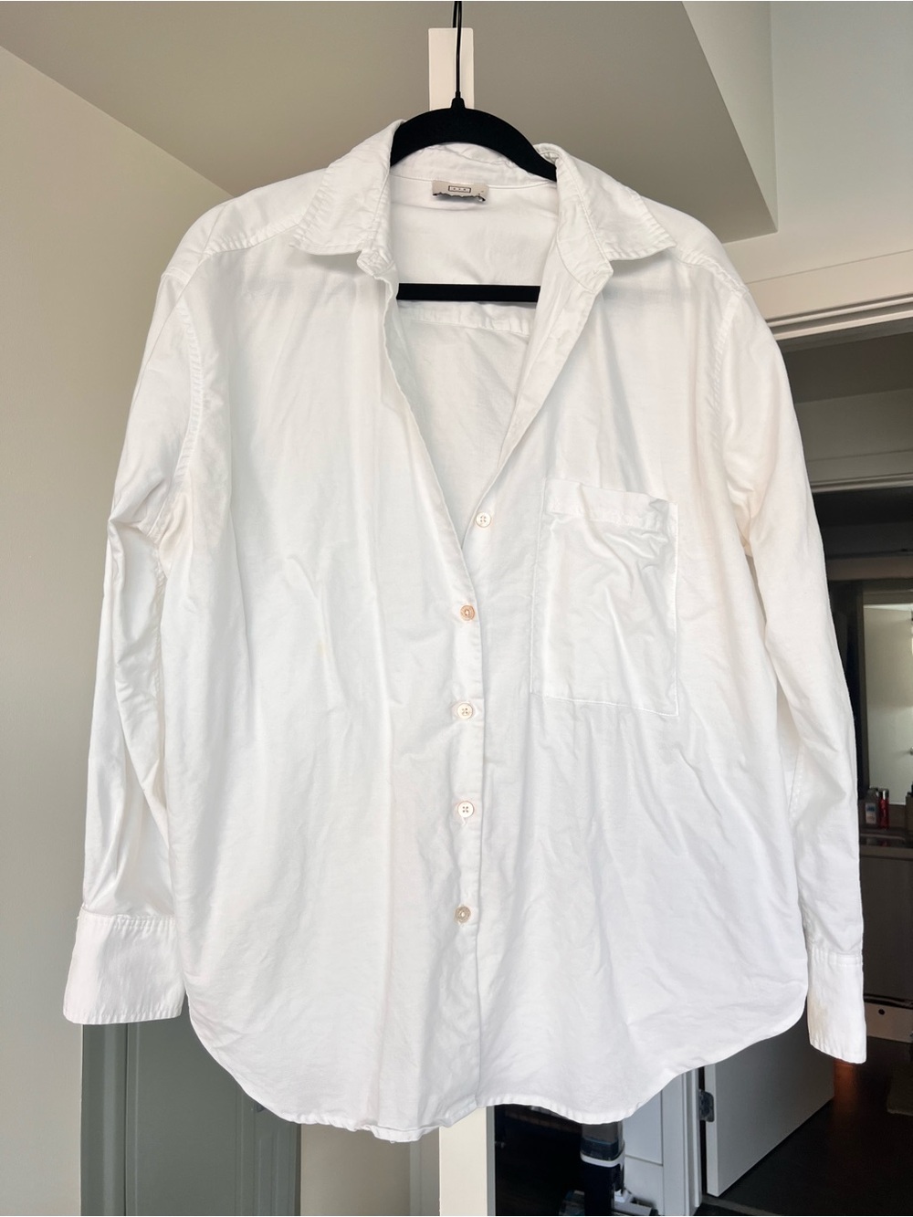 AYR Men's The Everyday Button Down Brushed Cotton White Size Large